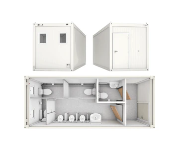 Container FAGSI Raumcontainer Typ 83 online mieten Container FAGSI Raumcontainer Typ 83 drei Ansichten