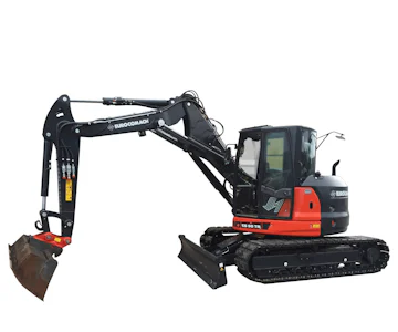 Midibagger Eurocomach ES 95 TR online mieten midibagger eurocomach es 95 tr von der seite