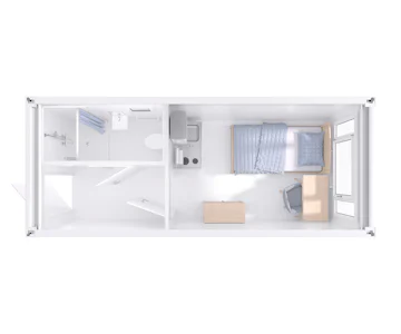 SANI Wohncontainer online mieten SANI Wohncontainer innen