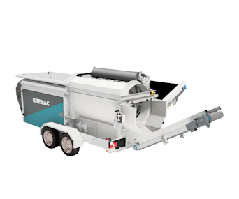 Trommelsiebanlage Gremac e1 online mieten Trommelsiebanlage Gremac e1 Seitenansicht