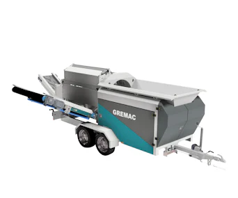 Trommelsiebanlage Gremac e1 Ansicht Anhängekupplung