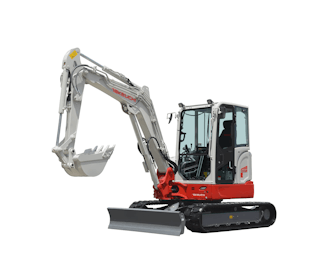 Midibagger Takeuchi TB350R seitliche Darstellung