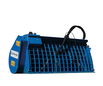 Tibatek Betonmaster BMS 500 Betonmischschaufel 500 von Tibatek Ansicht mit Schlauch