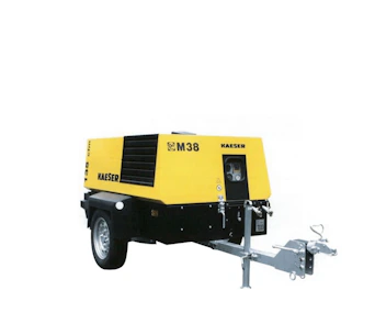 Kompressor Kaeser Mobilair M38 Ansicht seitlich von vorne