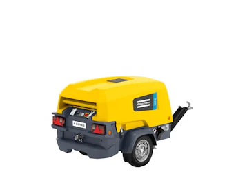 Kompressor Atlas Copco XAS 88KD online mieten Kompressor Atlas Copco XAS 88KD seitlich schräg von hinten