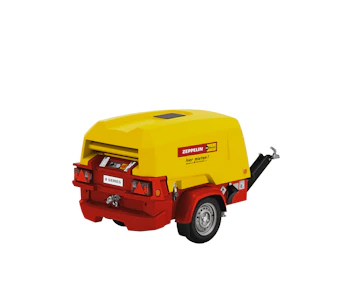 Kompressor Atlas Copco XAS 88KD seitlich schräg von hinten