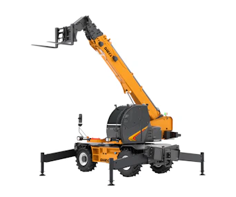 Teleskoplader Dieci Pegasus Roto 60.21 seitlich schräg darstegellt