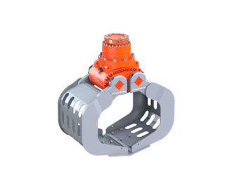 Kinshofer Sortiergreifer D04HPX Sortiergreifer Kinshofer D04 HPX Seitenansicht geschlossen