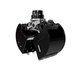 Grabgreifer DMS GL9050 online mieten Grabgreifer DMS GL9050 seitlich schräg dargestellt