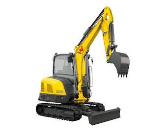 Minibagger Wacker Neuson ET42 online mieten Minibagger Wacker Neuson ET42 von der Seite