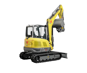 Midibagger Wacker Neuson ET58 online mieten Midibagger Wacker Neuson ET58 seitlich von hinten