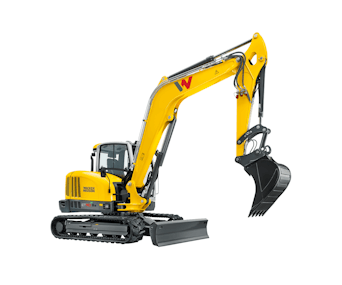 Midibagger Wacker Neuson ET90 von der Seite