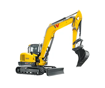 Midibagger Wacker Neuson ET90 online mieten Midibagger Wacker Neuson ET90 von der Seite