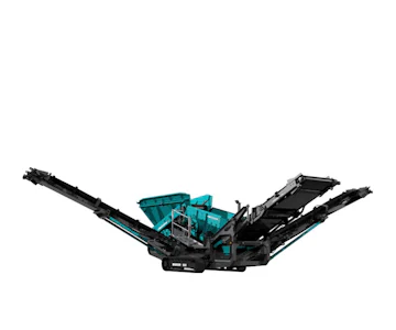 Siebanlage Powerscreen Warrior 800 online mieten siebanlage powerscreen warrior800 von vorne