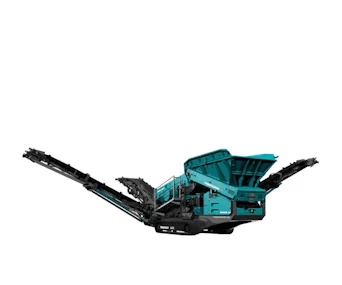 siebanlage powerscreen warrior800 von der linken seite