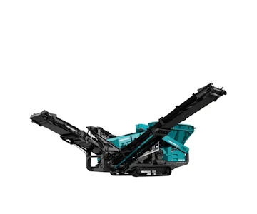 Siebanlage Powerscreen Warrior 800 online mieten siebanlage powerscreen warrior800 von der rechten seite