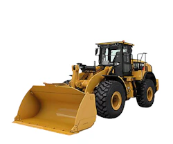 radlader caterpillar cat972m von vorne