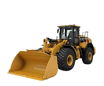 radlader caterpillar cat972m von vorne