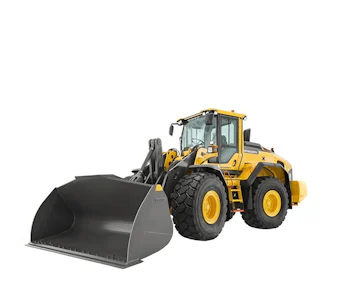 Radlader Volvo L110H online mieten RadladerVvolvo L110H schräg von der Seite