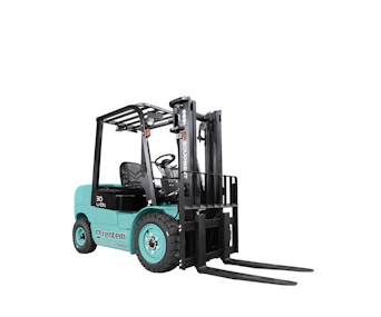 Elektro-Frontstapler EP Equipment EFL302 online mieten Elektro-Frontstapler EP Equipment EFL302 seitliche Darstellung