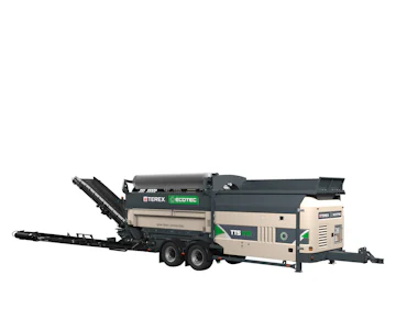 Trommelsiebanlage Terex Ecotec TTS 518W online mieten Trommelsiebanlage Terex Ecotec TTS 518W Seitenansicht