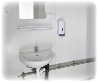 Sanitärcontainer MS10 von Mobilbox von innen