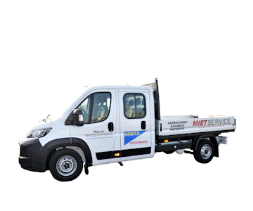 Pritschenwagen Opel Movano 2 Doppelkabine online mieten Pritschenwagen Opel Movano 2 Doppelkabine schräg von der Seite