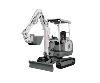 Takeuchi TB20e Minibagger Takeuchi TB20e schräg von vorne