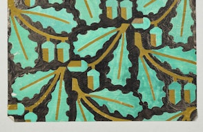 Papierentwurf für Stoff, handgemalt, Design Paul Hosch (1886–1975), um 1910. Berlin, Basel. Inv.Nr. 1990_150_3 Objekt aus der Textilsammlung