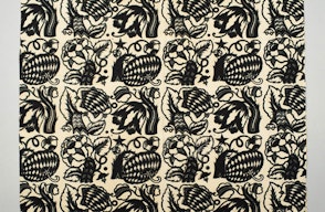 Dekorationsstoff, Stoffdruck, Design Paul Hosch (1886–1975), um 1910. Berlin, Basel. Inv.Nr. 1990_140_1 Objekt aus der Textilsammlung