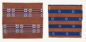 Musterkollektion, montierte Stofffragmente, Stoffdruck, Ende 19. Jh. Mulhouse. Inv.Nr. 1987_274_51 Objekt aus der Textilsammlung