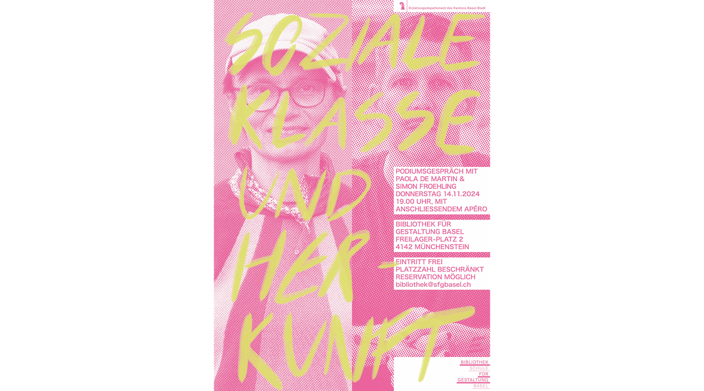 Plakat für die Veranstaltung "Soziale Klasse und Herkunft"