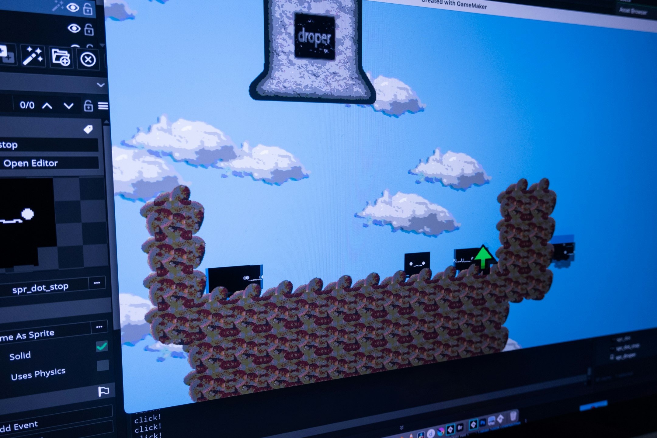 Bildschirmaufnahme vom Game Design