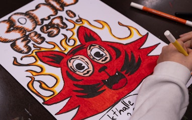 Comiczeichnung von roter Katze