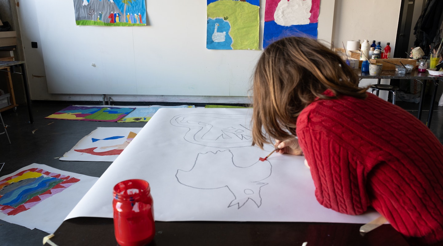 Bild aus dem Unterricht Malen