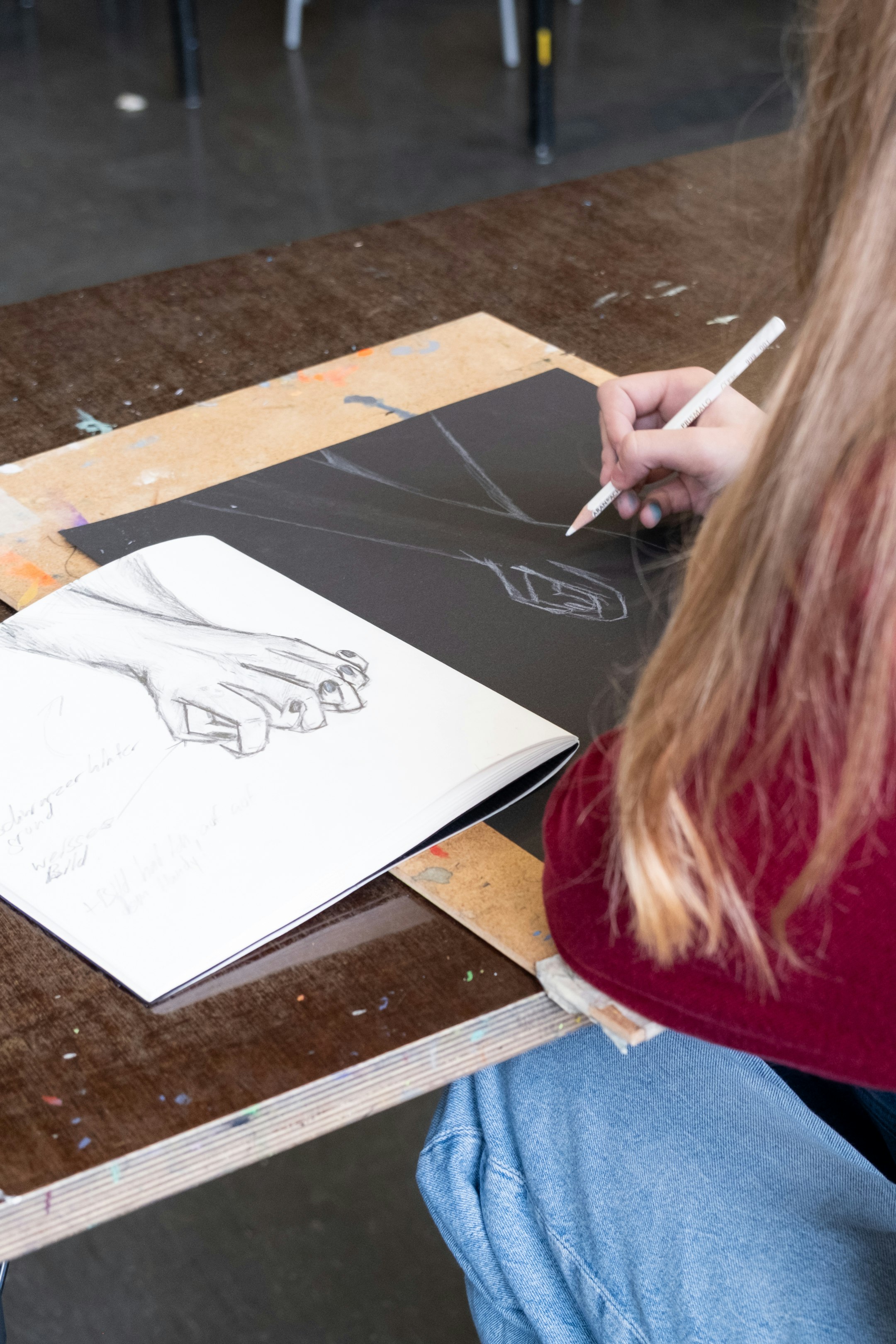 Bild aus dem Unterricht Malatelier