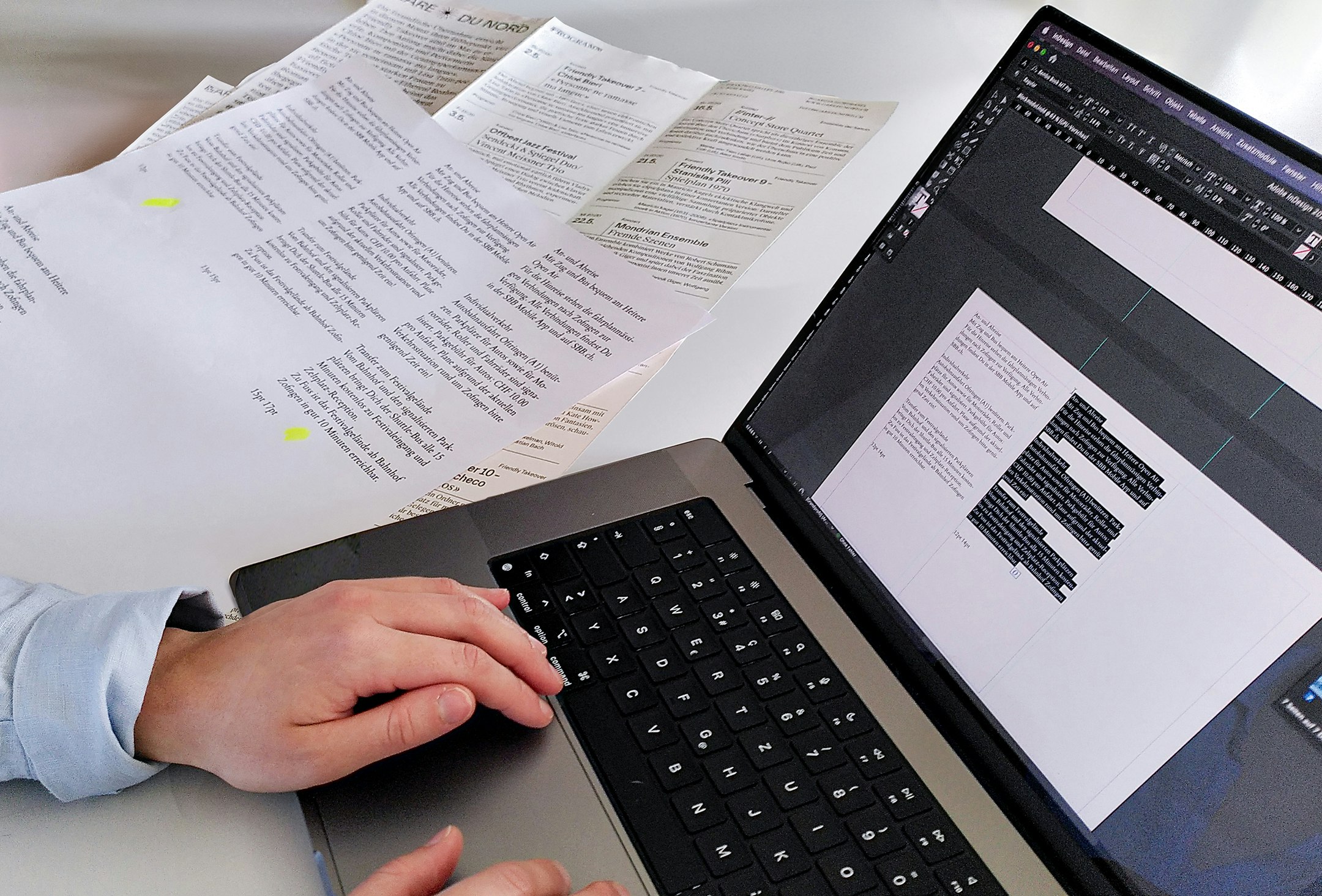 Tamara Fischer Einblick Blocktage Typografie, Polygraf:in EFZ