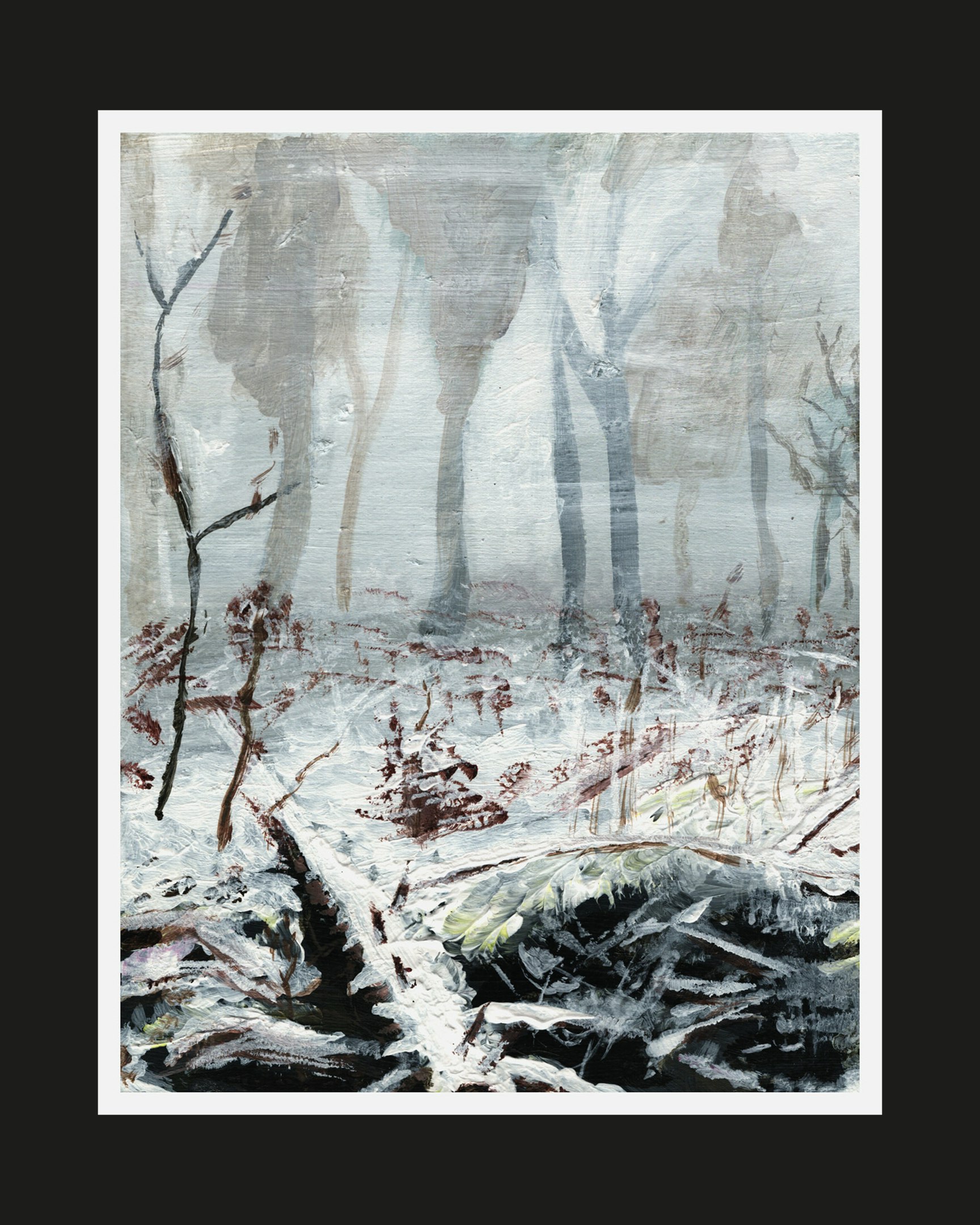 Malerische Arbeiten zum Thema Wald