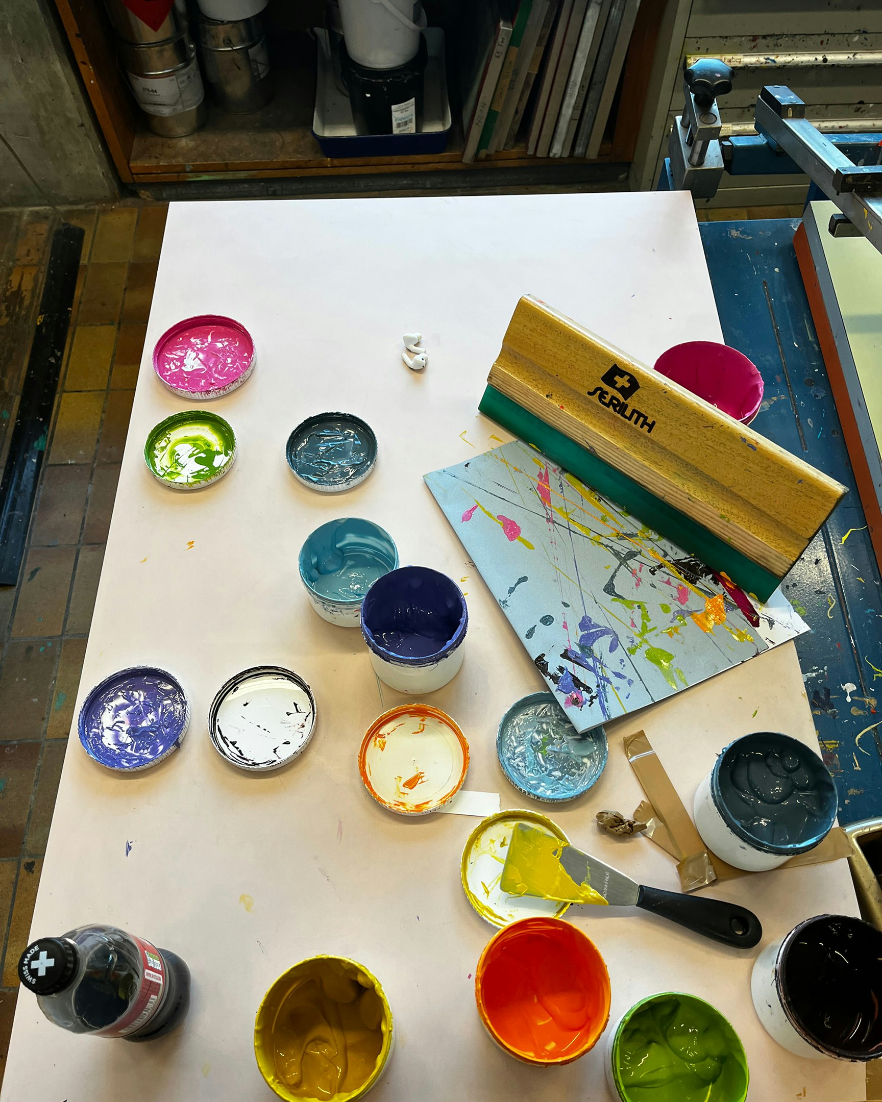 Einblick Projektmodul Siebdruckstudio