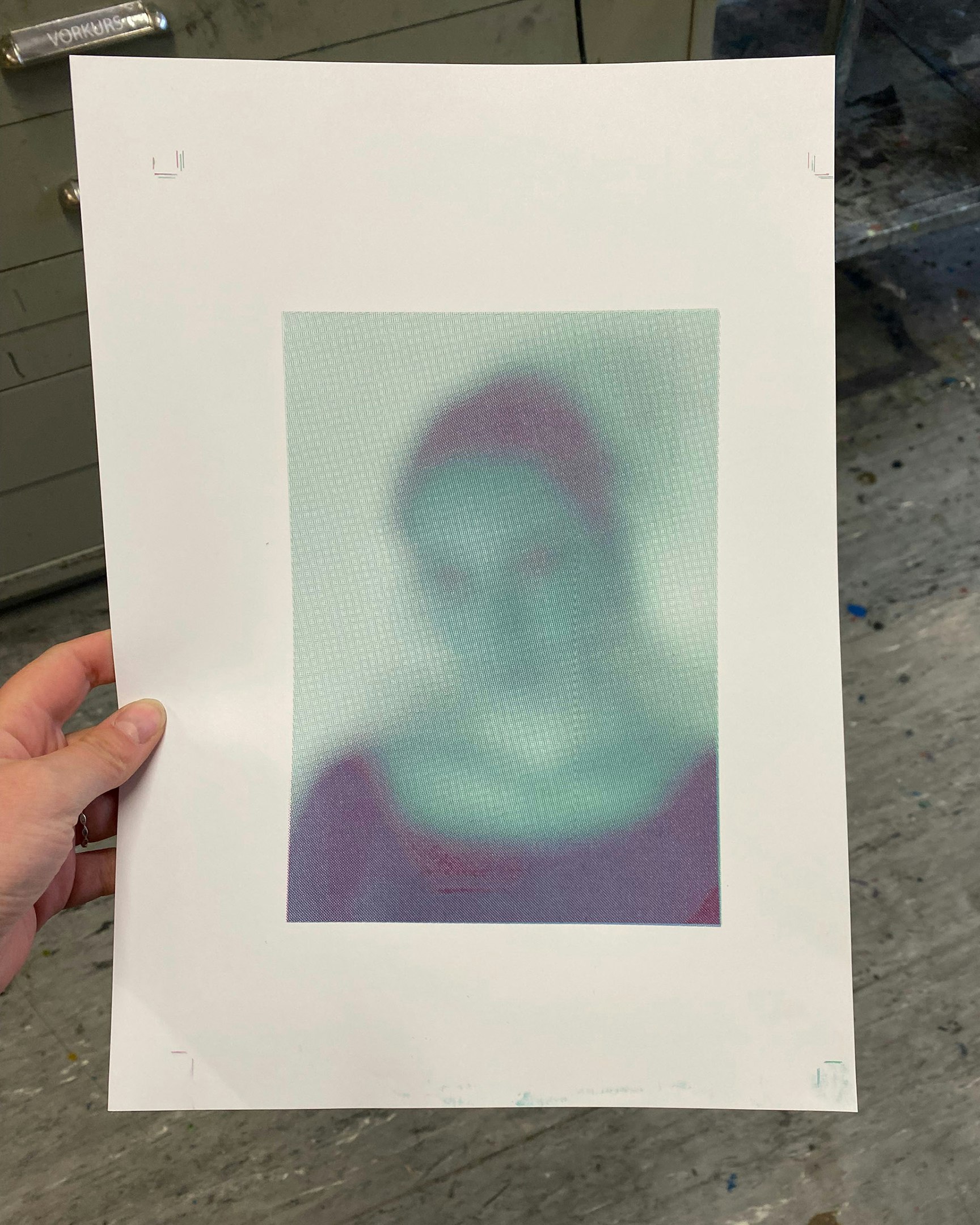 Einblick Projektmodul Siebdruckstudio