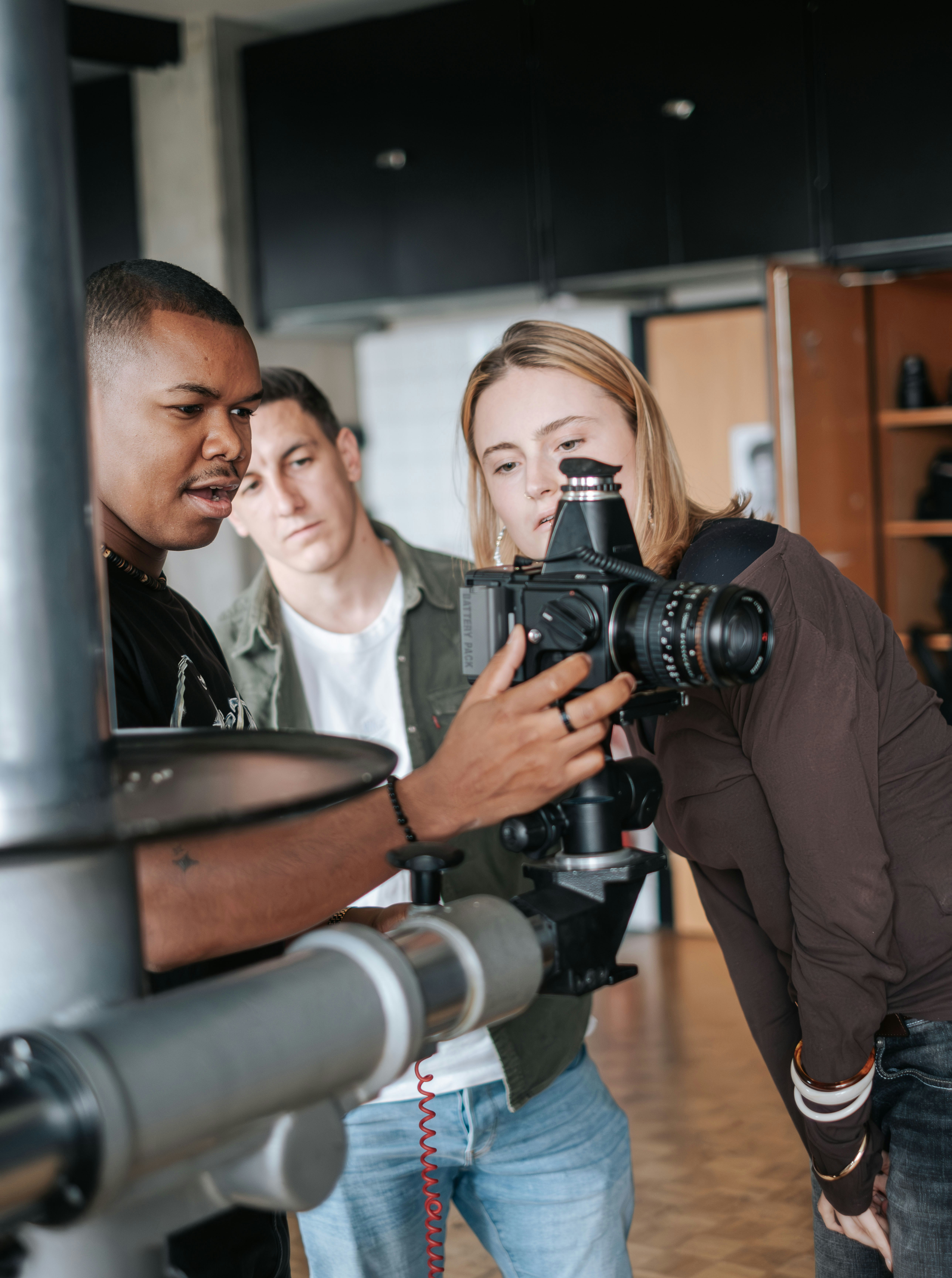 Im schulinternen Fotostudio Unterricht