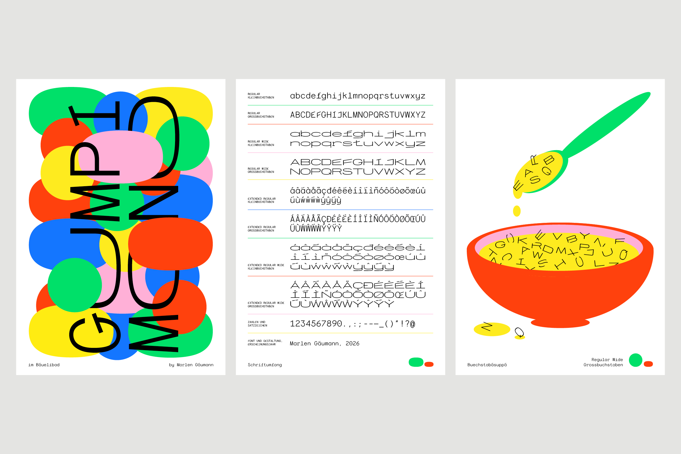 Type Specimen von Marlen Gäumann Type Specimen