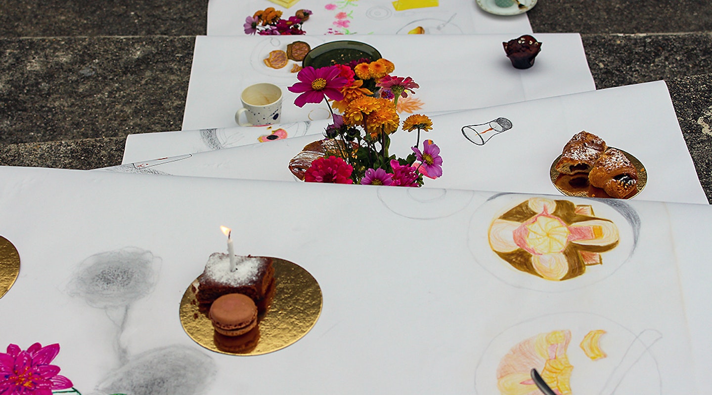 Grosse Tafel Zeichnung BMS