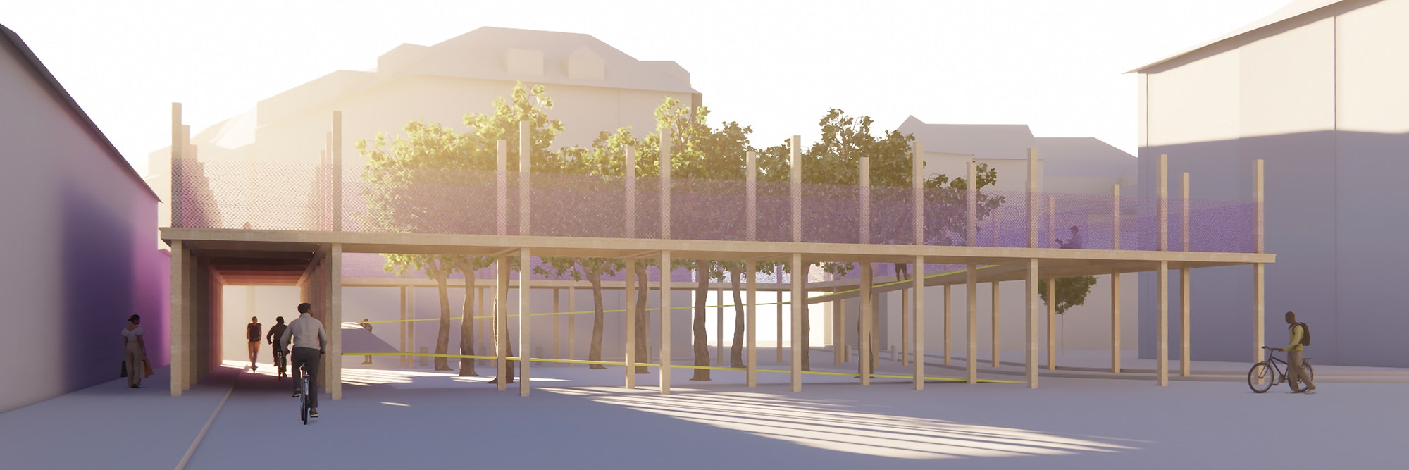 Visualisierung aus dem Modul Temporäre Architektur HF RG