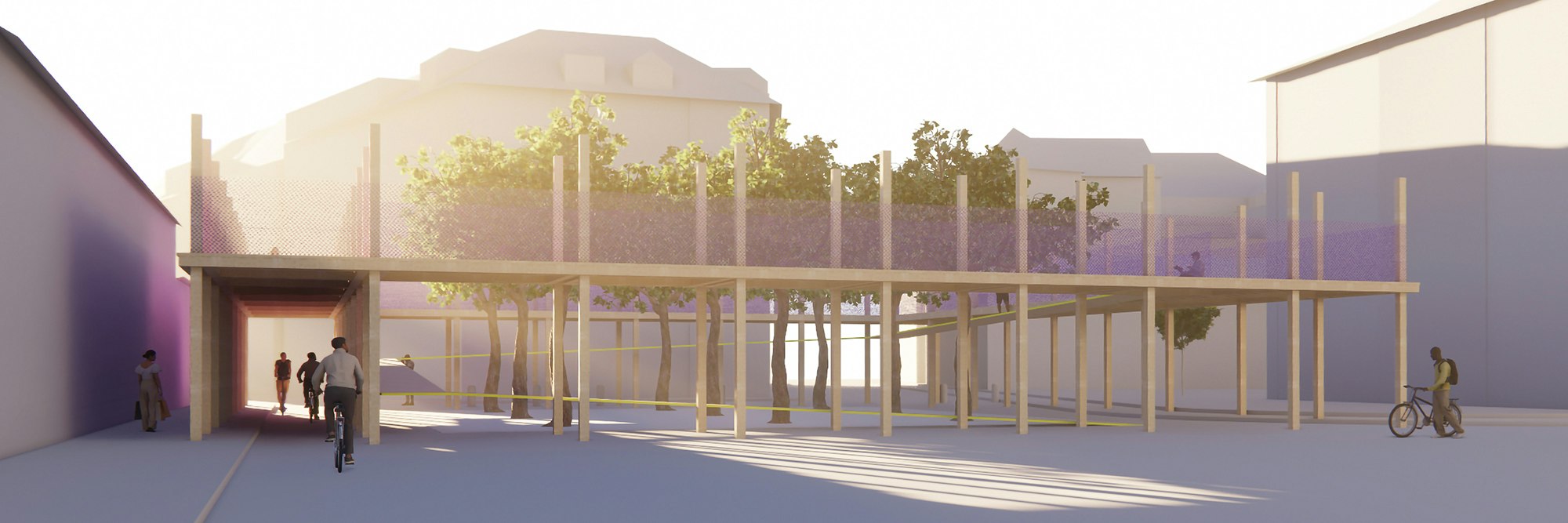 Visualisierung aus dem Modul Temporäre Architektur HF RG