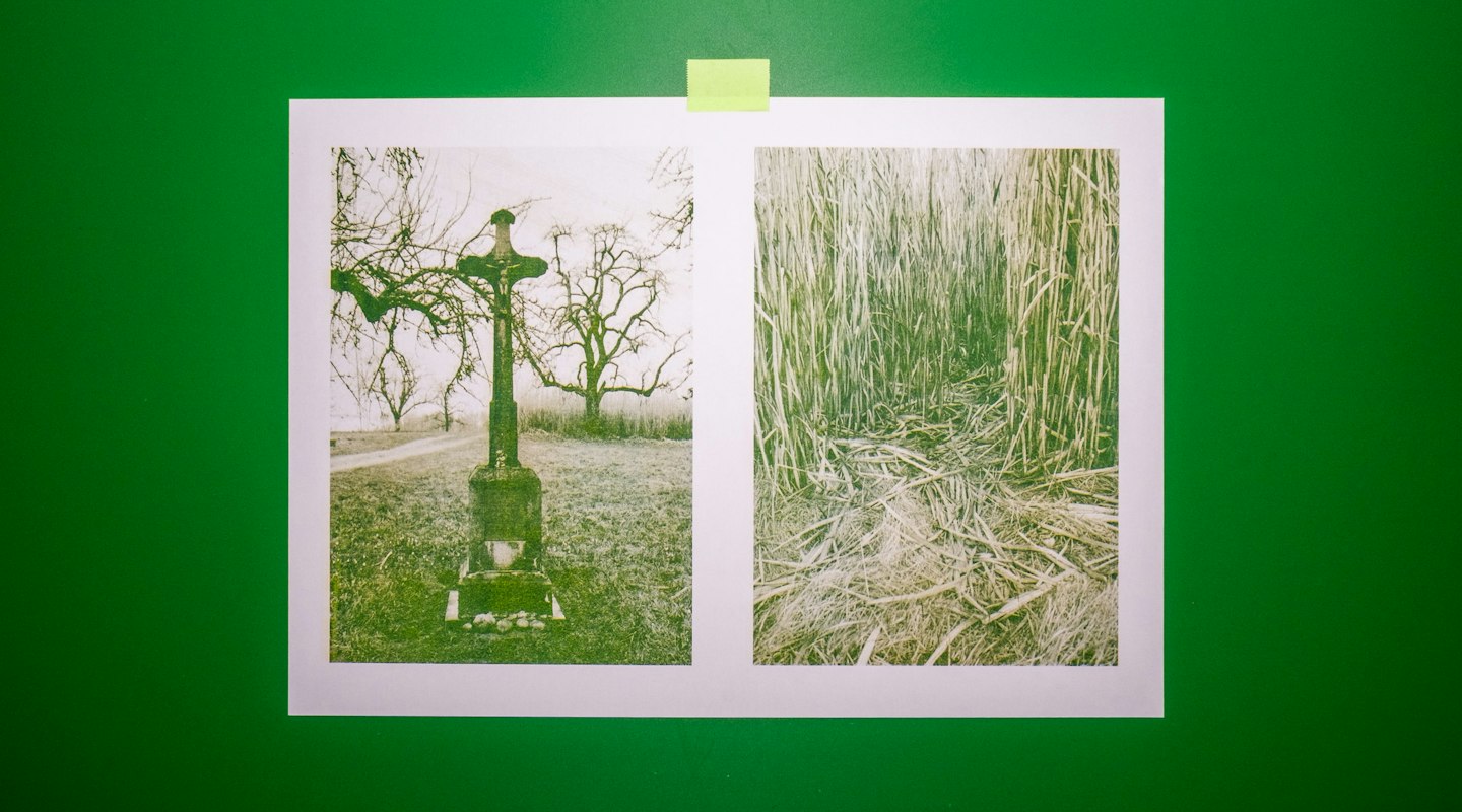 Fotos und Druckmotiv: Nevis Holz, Alumna Propädeutikum 25/26 Risographie