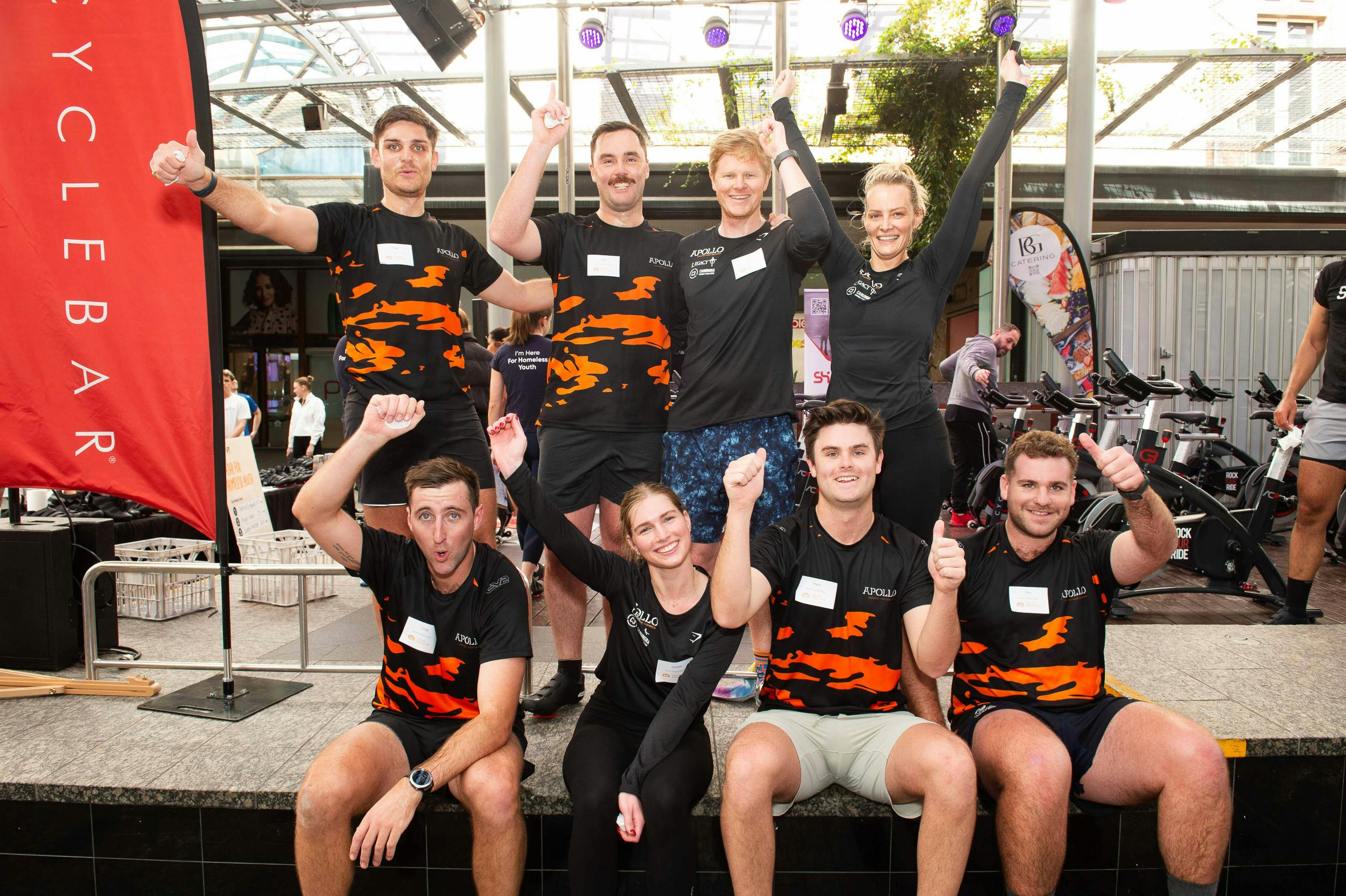 The Apollo Team Pedals for Homeless Youth at Queen Street Mall