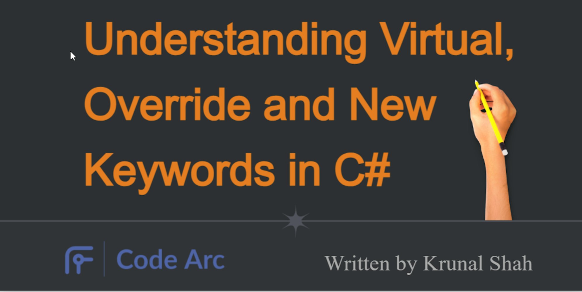 Cover Image for Understanding Virtual, Override and New Keywords in C#