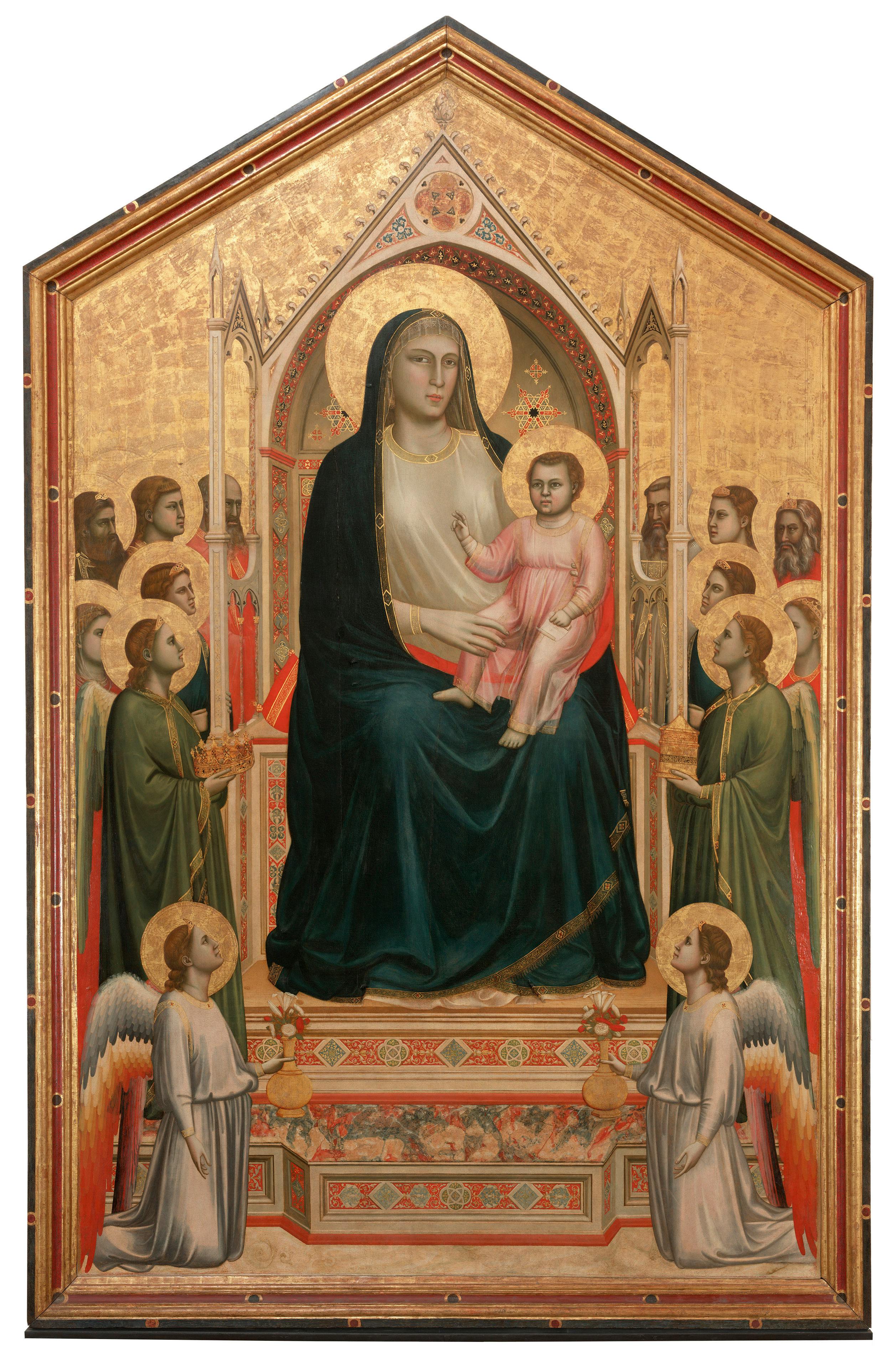 Virgin and Child enthroned, surrounded by angels and saints (Ognissanti Maestà)
