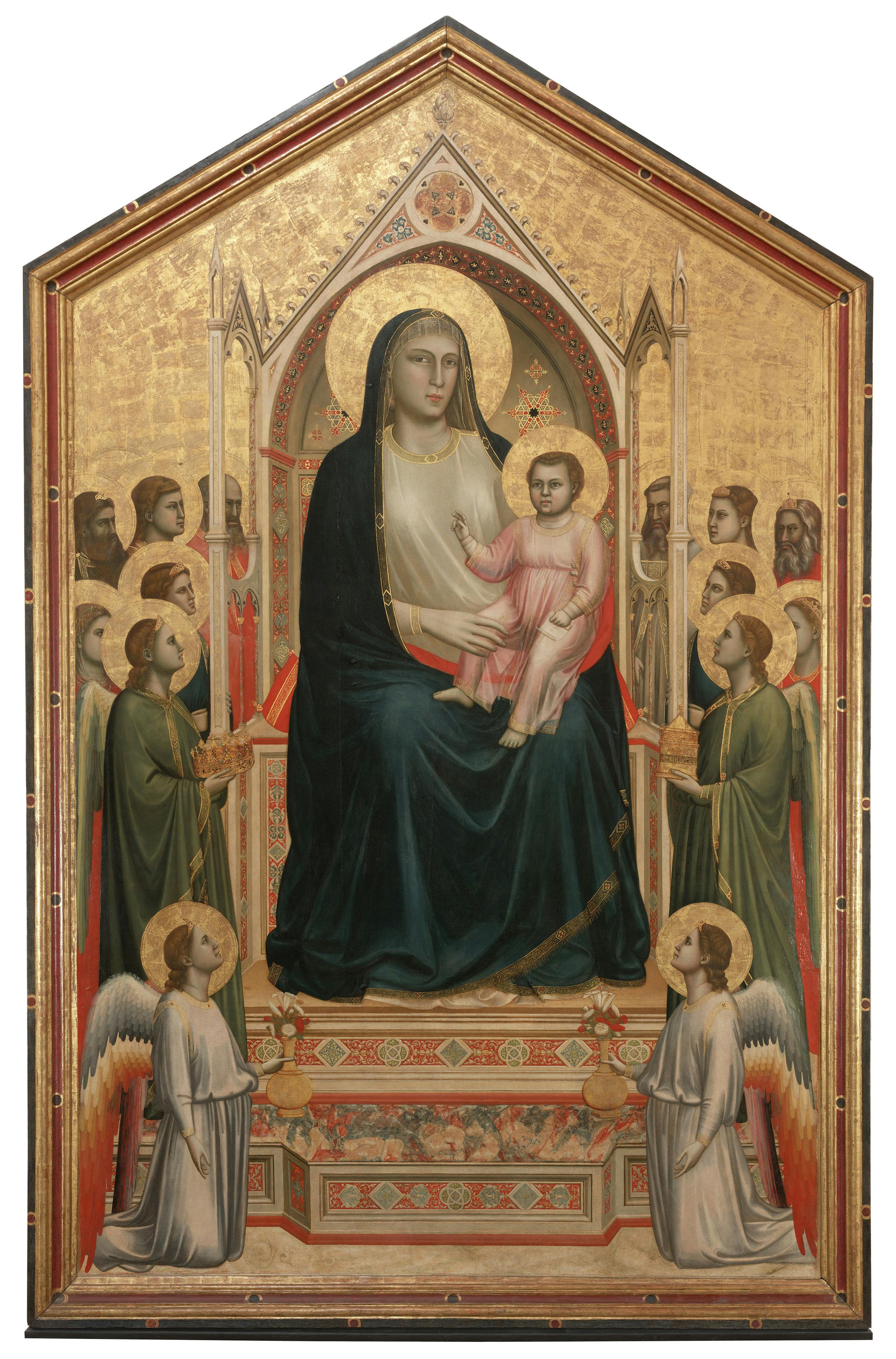 Virgin and Child enthroned, surrounded by angels and saints (Ognissanti Maestà)